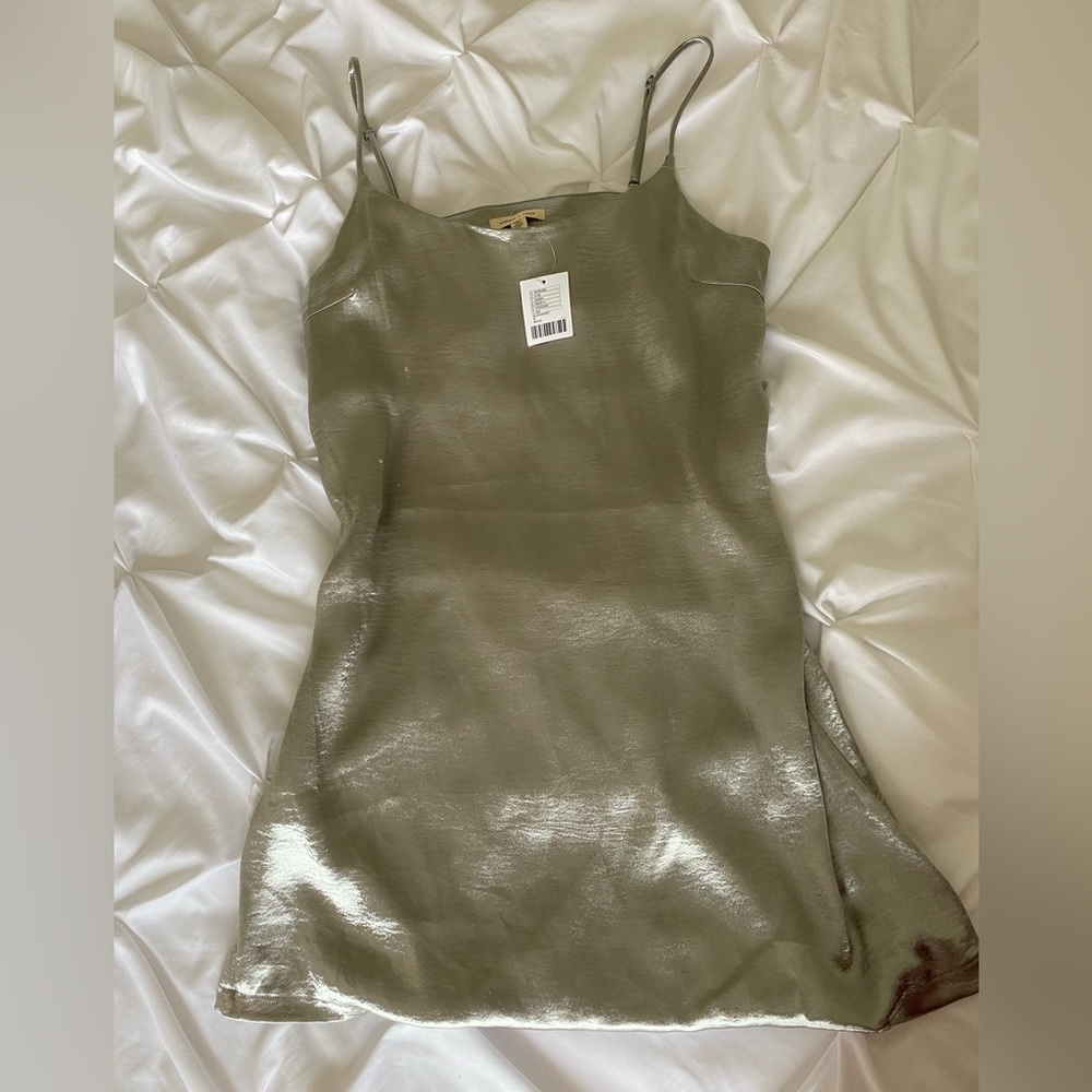 Urban Outfitters silver/metallic mini dress. NWT